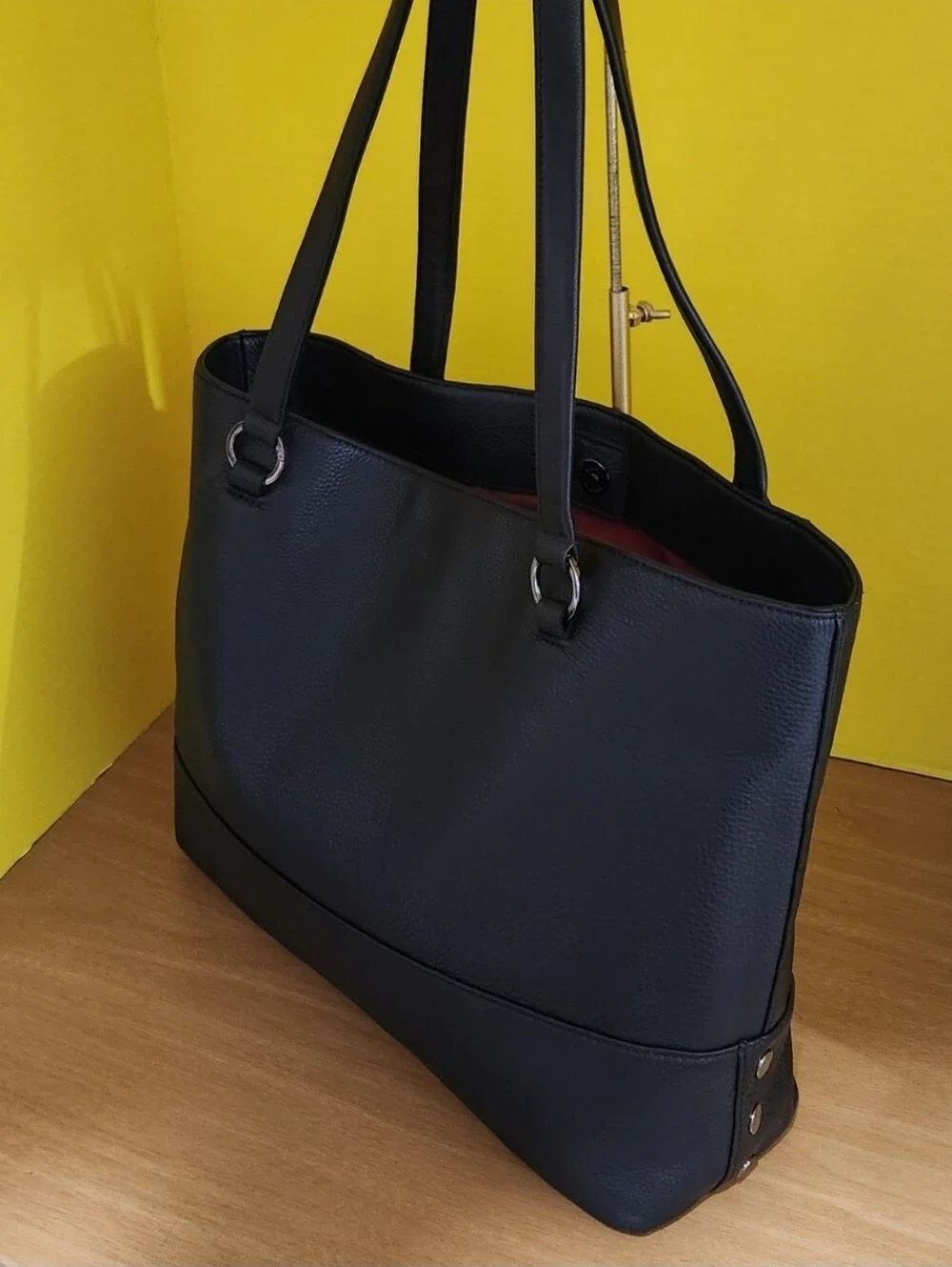 Hammitt Classic Black Leather  Anderson Tote Bag